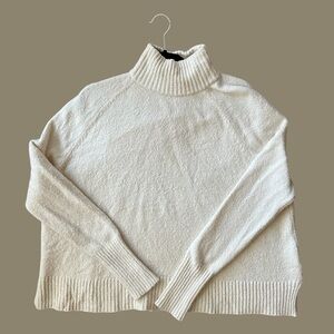 Theory cream turtleneck sweater